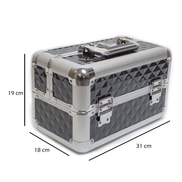 Imagen de Maletin Negro Chico Beauty Style 19x18x 31