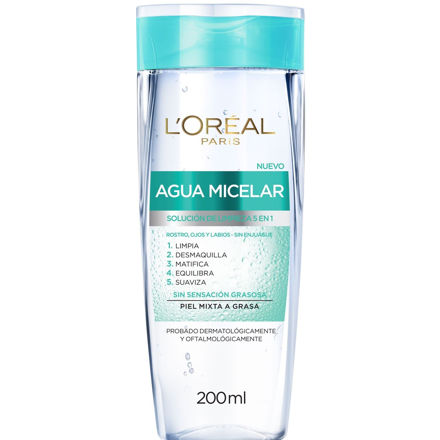 Imagen de Agua Micelar Loreal 200 ml. Pieles Grasas