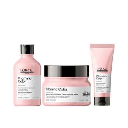 Imagen de Pack Loreal Pro Vitamino Shampoo + Aco + Mascara