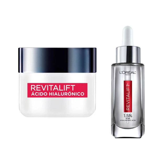 Imagen de Set Loreal Revitalift Acido Hialuronico Crema de Dia + Serum