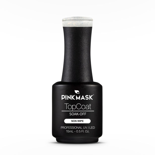 Imagen de Top Coat Gold Diamond Pink Mask Gel Color N°1