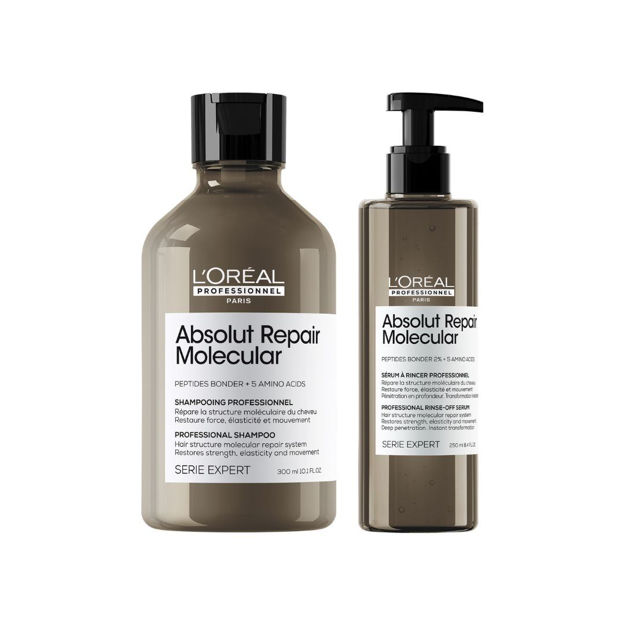 Imagen de Pack Loreal Pro Absolut Molecular Shampoo + Serum