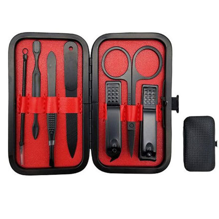 Imagen de Set de Manicuria con Escuche Metalico Negro Beauty Style