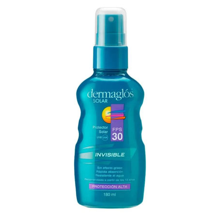 Imagen de Protector Solar Dermaglos Spray Invisible FPS 30 180 ml