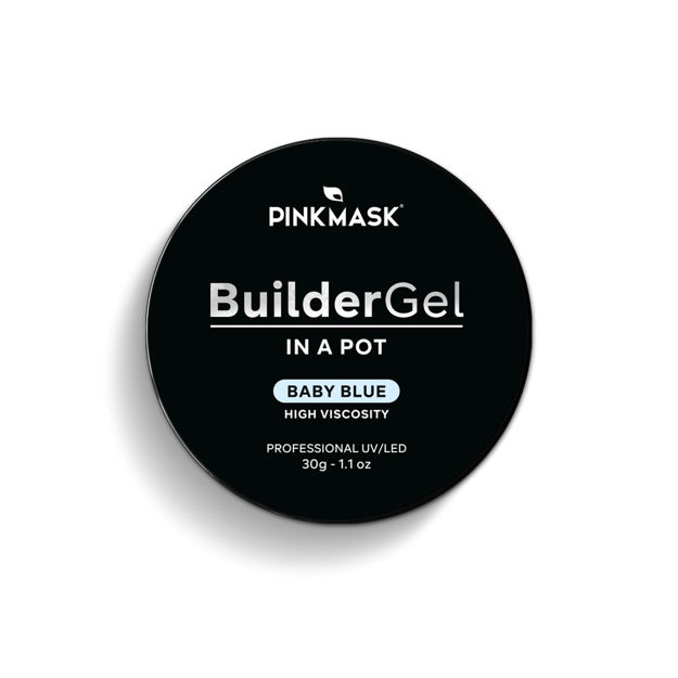 Imagen de Builder Gel in a Pot Pink Mask Baby Blue 30 g