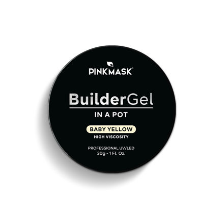 Imagen de Builder Gel in a Pot Pink Mask Baby Yellow 30 g