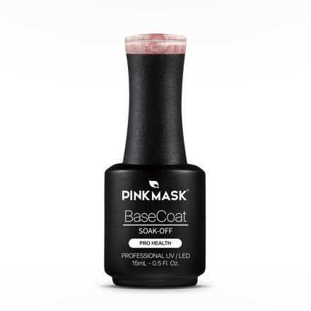 Imagen de Rubber Base Coat Pink Mask Sparkly Charm