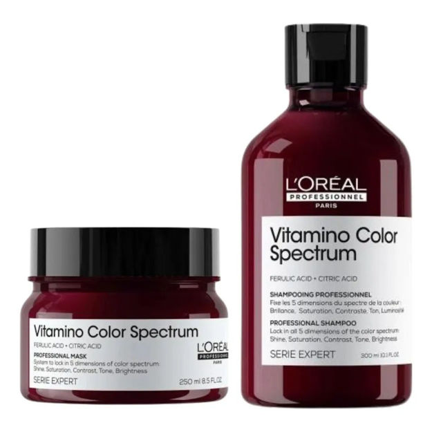Imagen de Pack Loreal Pro Vitamino Color Spectrum Shampoo + Mascara