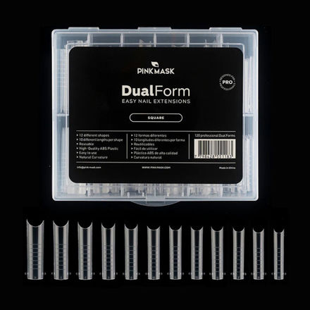 Imagen de Tips Dual System Pink Mask Dual Form Square