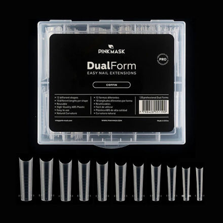 Imagen de Tips Dual System Pink Mask Dual Form Coffin