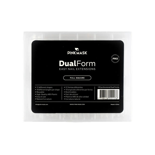 Imagen de Tips Dual System Pink Mask Dual Form Full Square