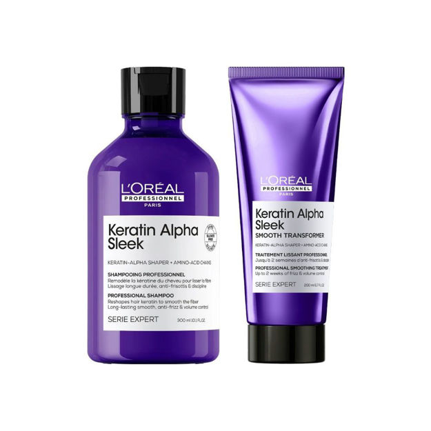 Imagen de Pack Loreal Pro Keratin Alpha Sleek Shampoo + Tratamiento